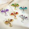 1PC Jewelry Gorgeous Brooch Gift Dragon Design Shining Pin Luxury Rhinestones Fashion Clothing Accessories Cool Multicolor
