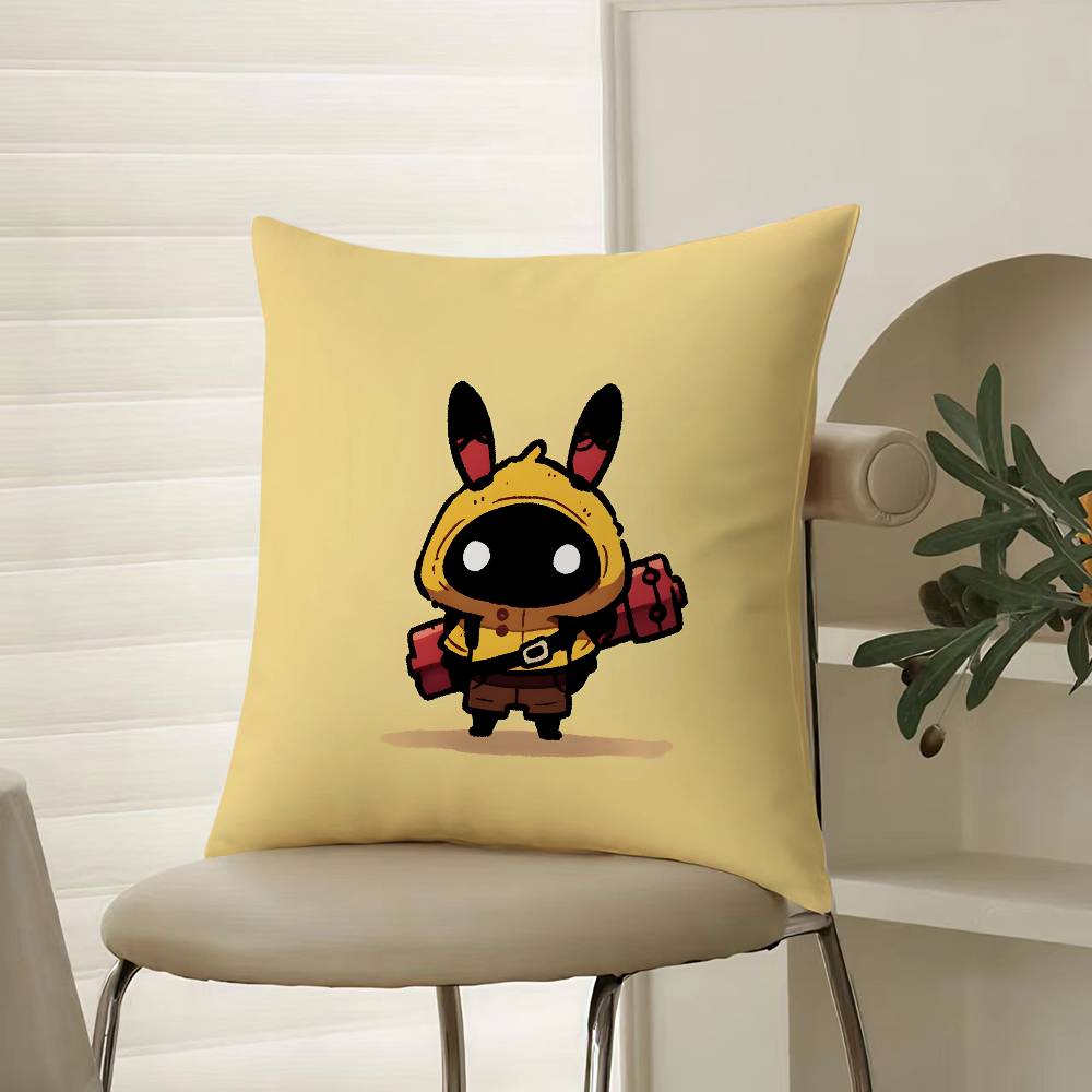 

Cute Rabbit Dresses Pillow Case Comfort Sofa Bed Silky elegant Invisible zipper Decorative cushion cover 12x12Inch