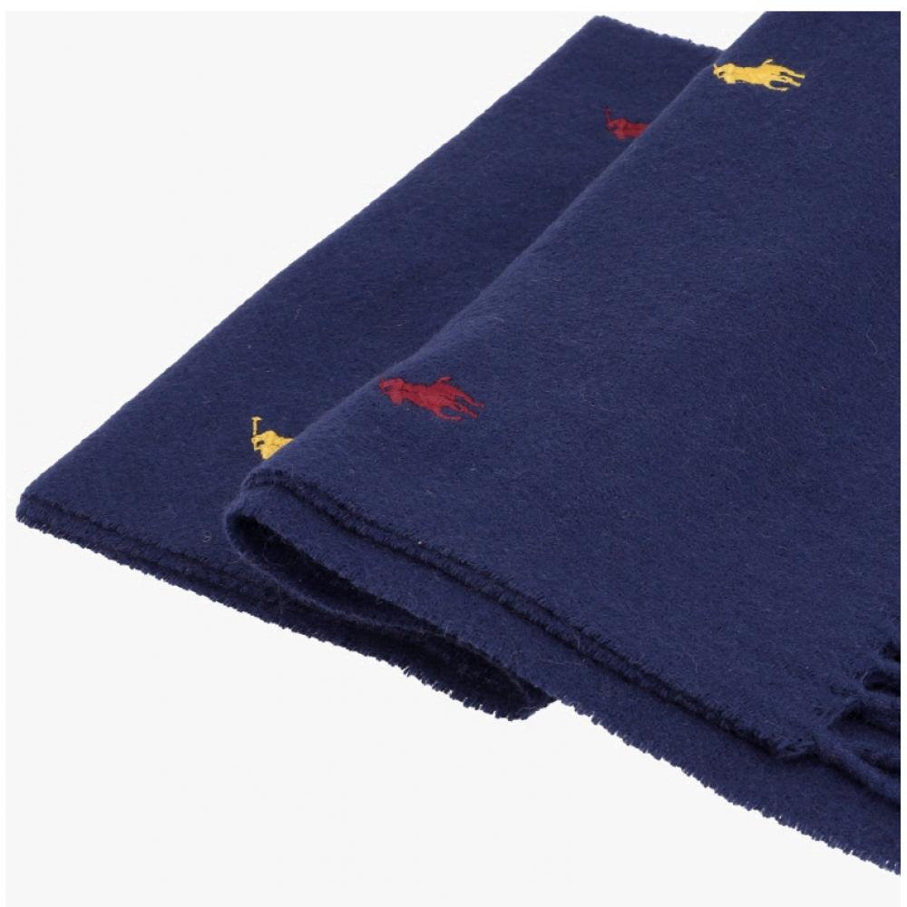 Polo Ralph Lauren Pony Embroidered Fringe Muffler Pc1315 410