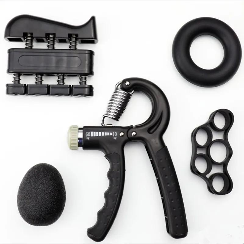 6pcs Adjustable Grip Strength Tool Set Forearm Finger Strength Recovery Hand Trainer Adjustable Count Setting Stress Relief Ball