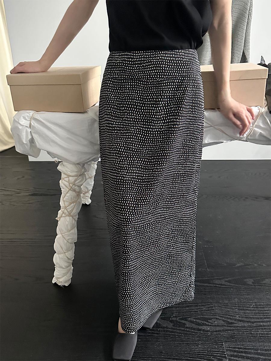 Shi Jian French Retro Slimming Polka Dot Skirt - Spring 2026 Collection Medium