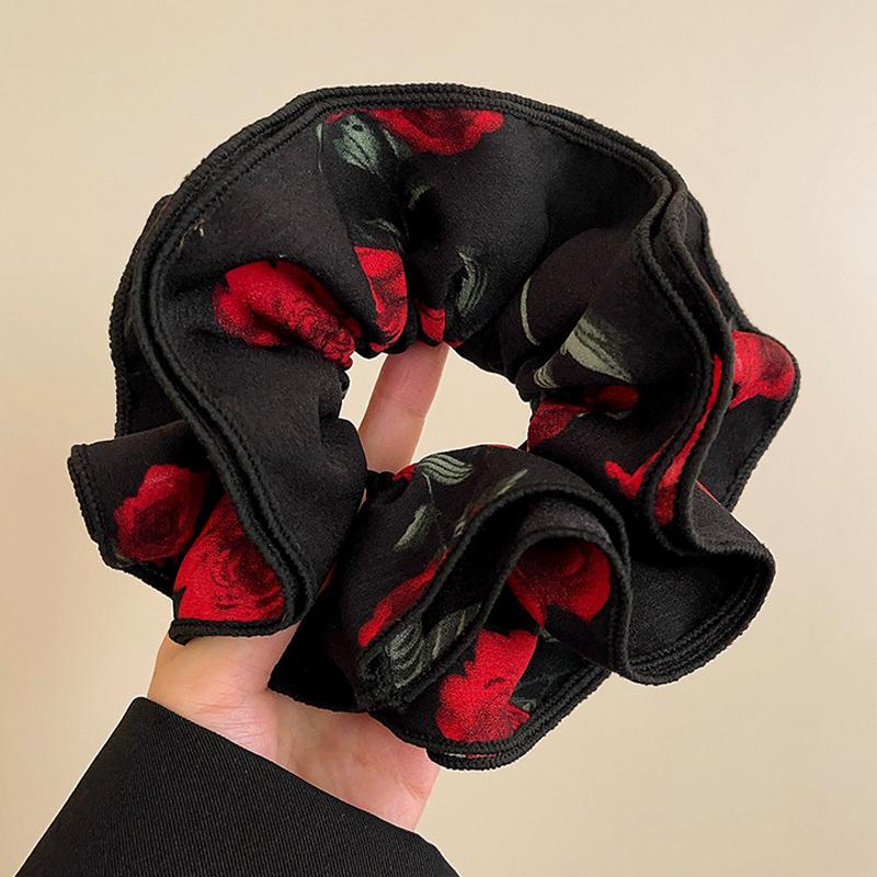 

Французский ретро-принт розы Толстая кишка волос кольцо для волос Женская повязка для волос Аксессуары для волос