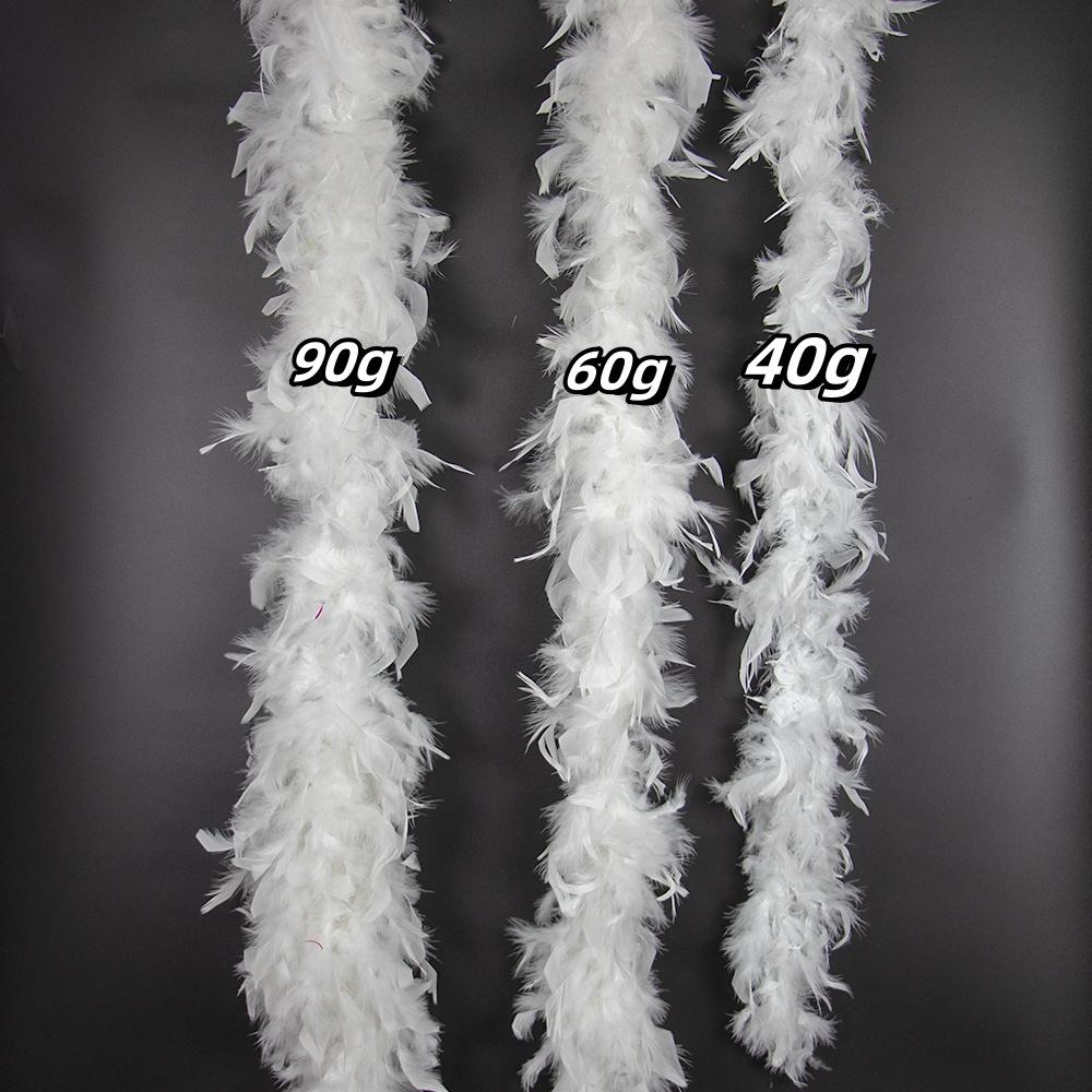 DIY 2M Turkey Feather Boa 38g-90g Marabou Feathers Boa Dyed Colors for Wedding Scarf Shawl Decor DIY Crafts Costume Accessories