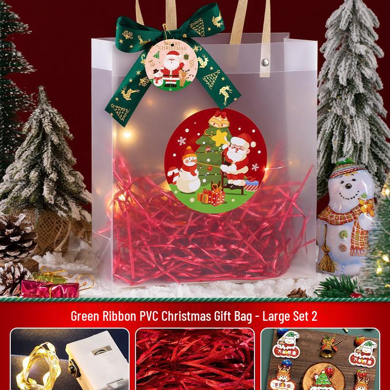 Christmas Eve Apple Candy Souvenir Handbag - Creative Transparent Gift Bag