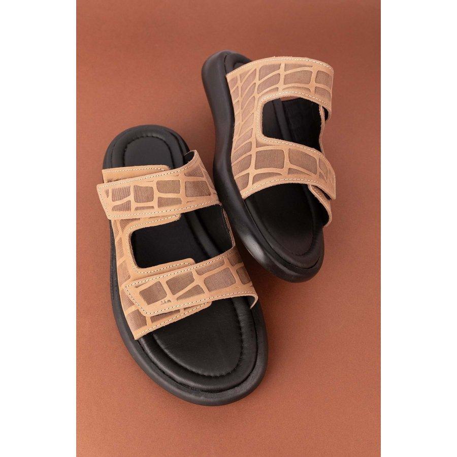 Pantofole estive casual in vera pelle da uomo