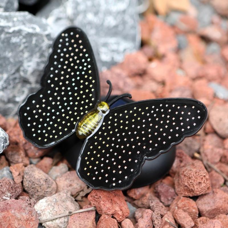 Entryway Solar Butterfly Light with LED Accent, Rechargeable Battery, Approx 7.09 X 5.12 In Size, ABS Exterior Housing, and Single Lamp