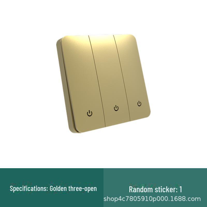 "Panou Comutator Basculant Wireless RF cu Control Dual cu Instalare Fără Lipire"