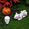 Pumpkin Skeleton Cat Halloween Skeleton Figurine Mini Pumpkin Ornament  Ghost Festival