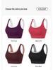 Women's Color Block Sports Bra with Chest Pads - U-Shaped Back Yoga Tank 2026