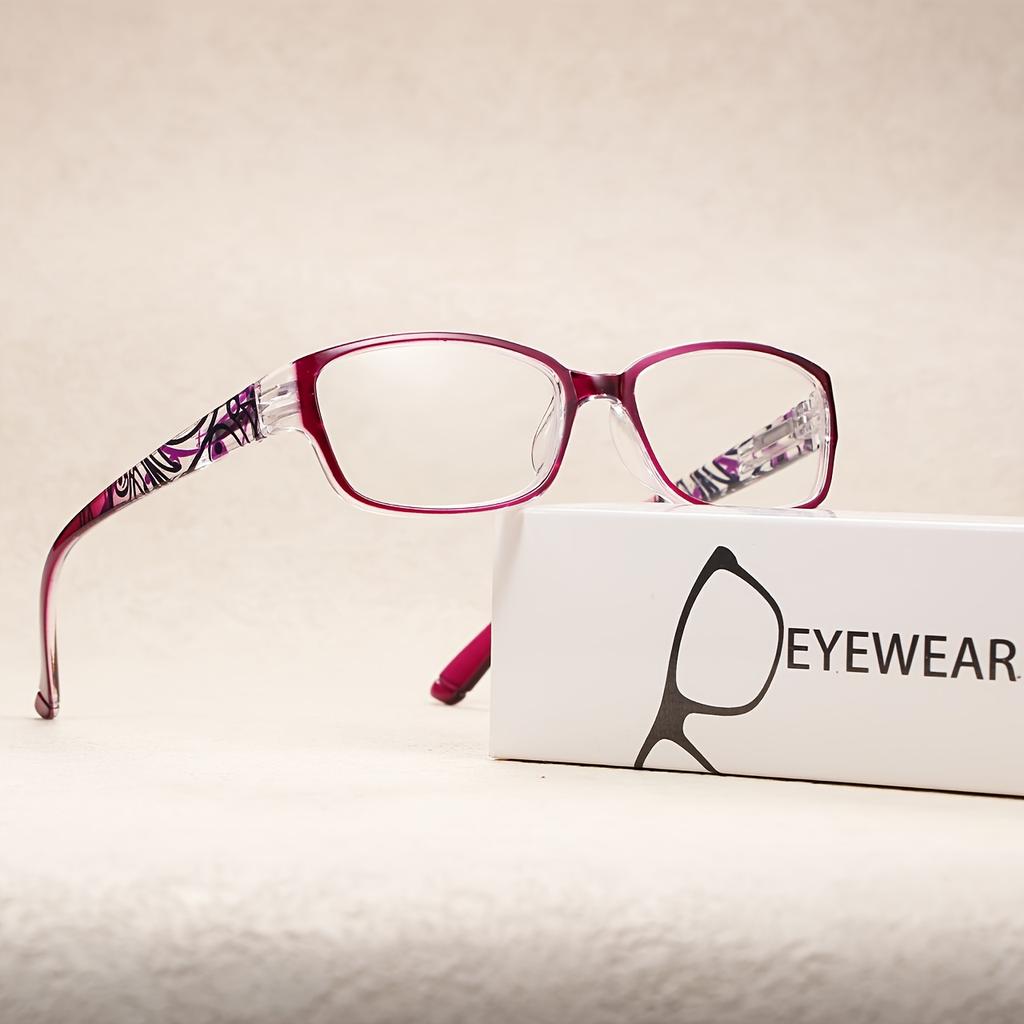 Square Frame HD Reading Glasses for Women - Ultra-Light, Spring Hinges, Ideal for Middle-Aged & Elderly, Standard PD