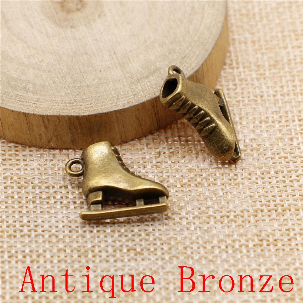Vintage Schuhförmige Anhänger Legierungsanhänger Für Armband Halskette Schmuckherstellung Zubehör