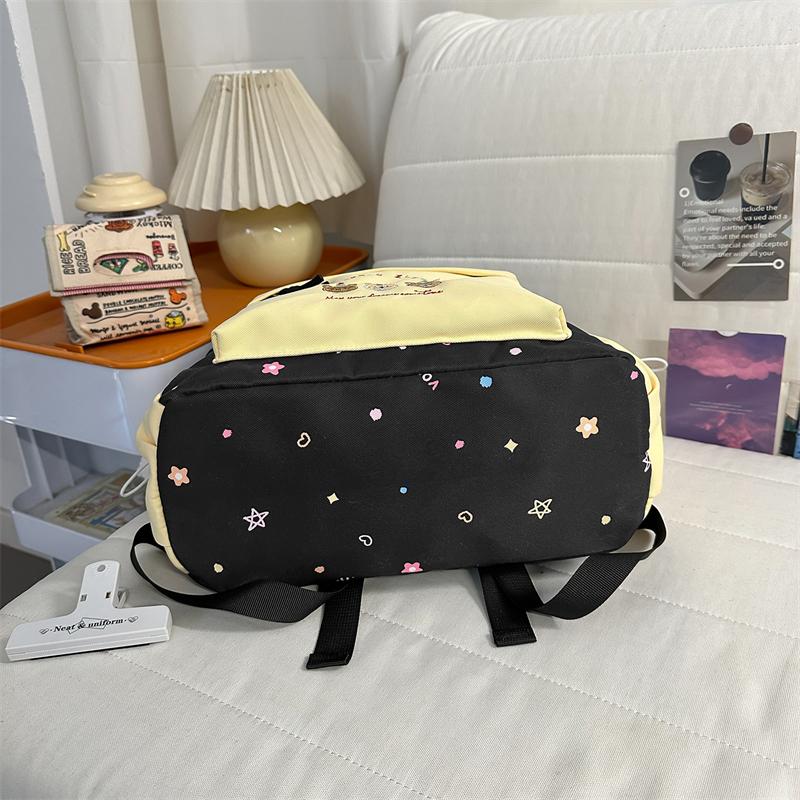 Cartoon Embroidered Student Schoolbag Girls Large Capacity Backpack