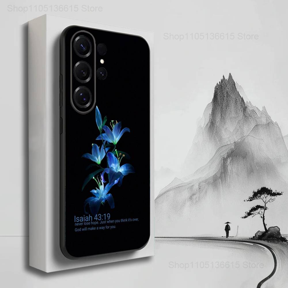 Believe Art Lsaiah 43-19 Case For Samsung S22,S25,S20,S10,Plus,Ultra,S24,S23,FE,S21,S9,Lite,Soft Silicone Black