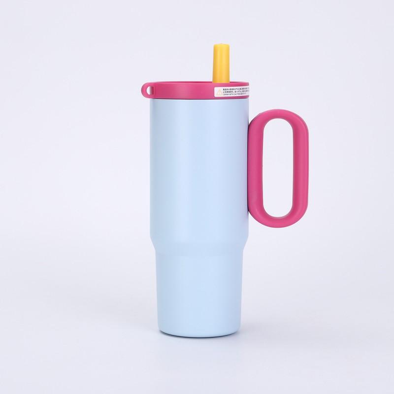 720ml Double Wall Vacuum Insulated Stainless Steel Travel Mug With Handle Car Office Outdoor Use