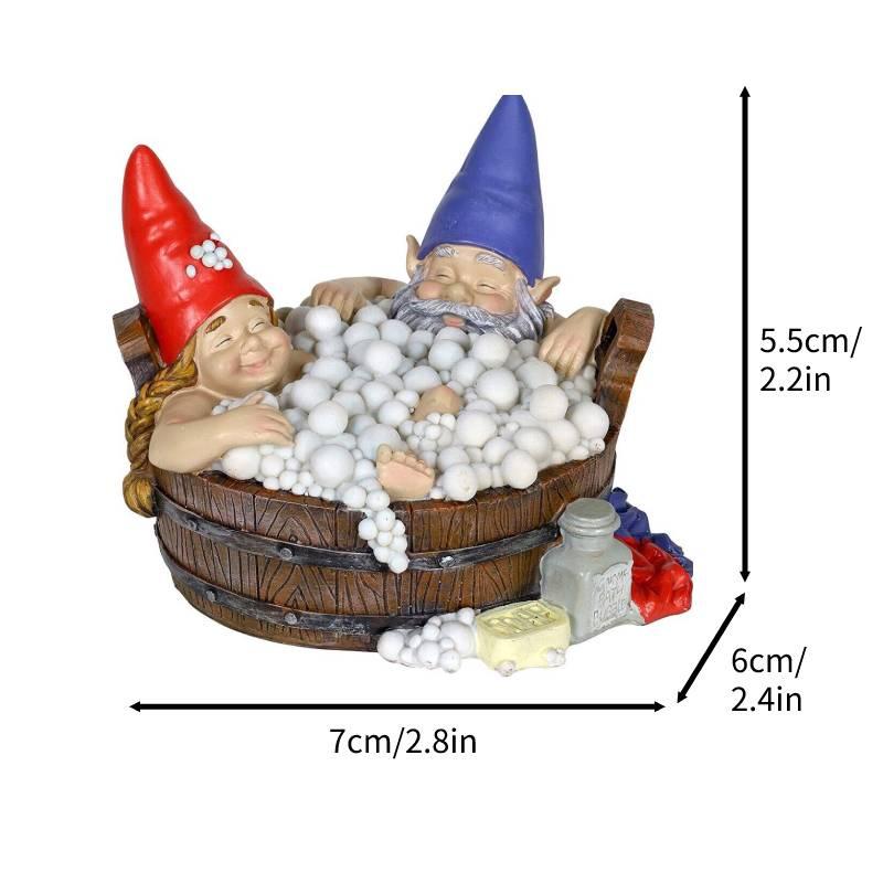 

Resin Garden Gnome Statue Bubble Bath Decoration For Christmas