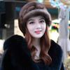 New Winter Mink Hat for Women Mink Fur Hat Whole Mink Fur Hat Ear Protection Duck Tongue Wheat Ear Mink Fur Hat