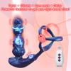 Silicone Penis Ring, Anal Plug, and Vibrator 3-in-1, Prostate and Anal Stimulation Masturbator, Male Adult Sex Toys, Sex Toys