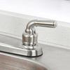 RV Faucet Two Handle Kitchen Faucet High Arch Spout Faucet 360 Swivel 8" Chrome-Plated Metal Bubbler Faucet