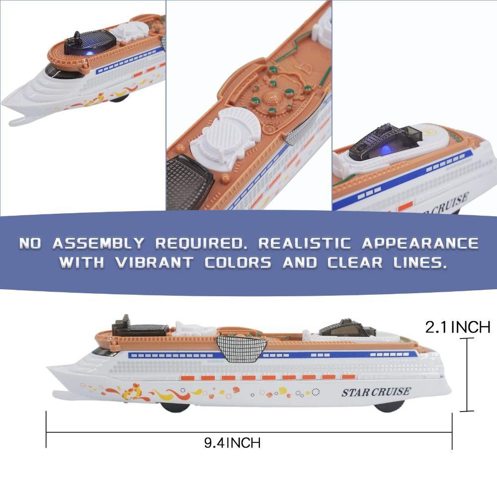 Kids Birthday Gift Ocean Liner Boat Toy Home Decoration with Light and Sound Cruise Ship Model Toy