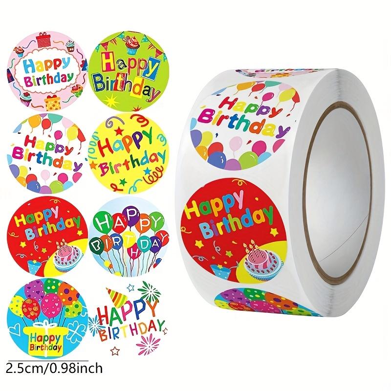 500 Pieces/Happy Birthday Sticker Holiday Sticker Party Envelope Stationery Card Label Gift Seal Sticker