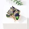 Fashionable Double Owl Brooch, Rhinestone Badge, Bird Animal Party, Casual Decoration, Chest Circumference Gift, Creative