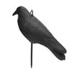 Crow Decoy PE Black Simulation Courtyard Decoration with Pole for Attracting Hunting Scaring Birds