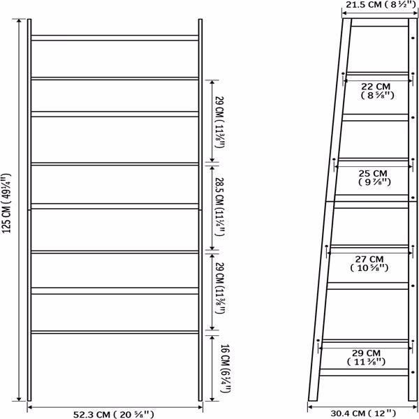 Book Shelf,Ladder Bookcase,4 Tier Tall Book Case for Bedroom,Living Room and Office