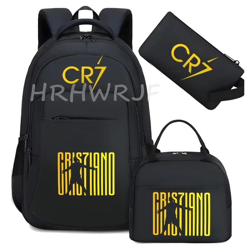 Sports CR7 Camouflage Backpacks With Lunch Bag Men&Women's Casual Canvas School Bags Simple Dual-Shoulder Bag Laptop Travel Bag