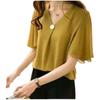 Summer Women's Large Half Sleeve Chiffon Shirt Short Sleeve Loose Top