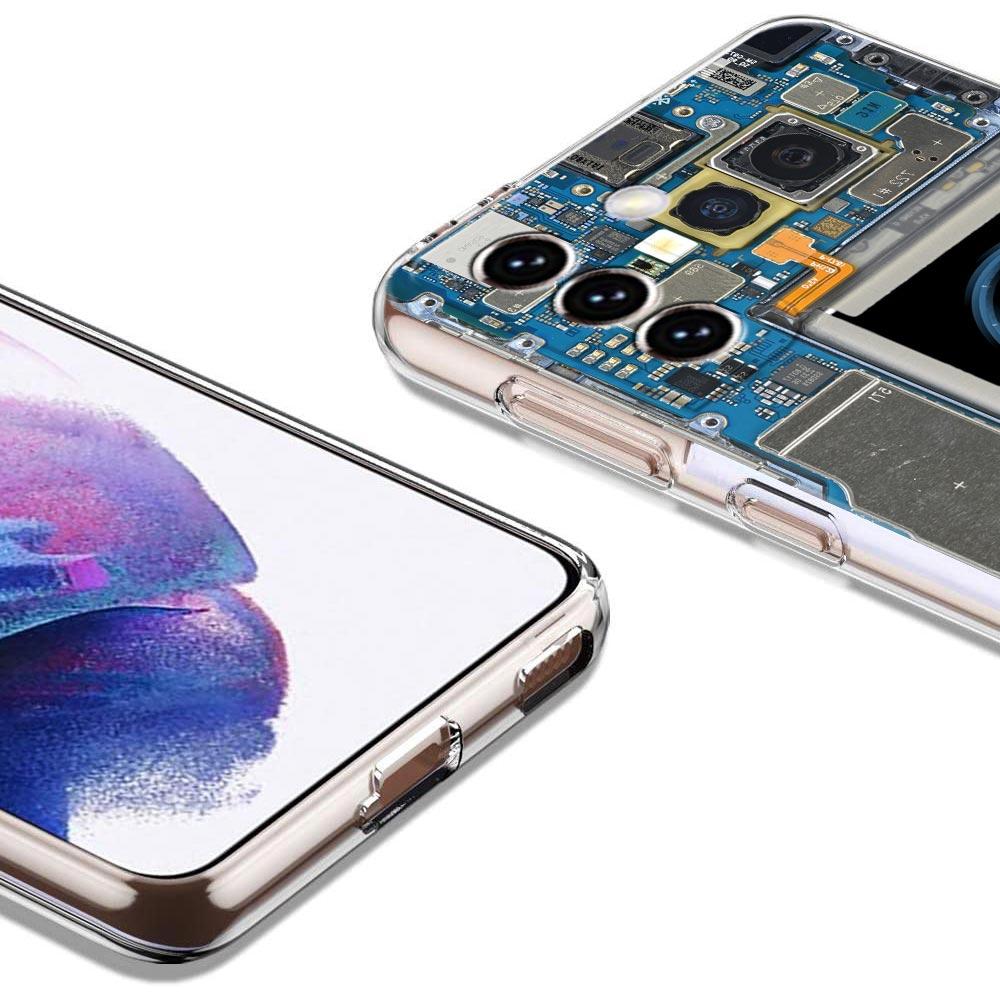 Transparente Handyhülle für Samsung Galaxy S25 S24 S23 S22 S20 S21 FE Ultra S25 Edge Plus Hüllen Hauptplatine Muster