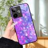 Für Realme GT7 5G Hülle Luxus Malerei Cover Gehärtetes Glas Handyhülle Für Realme GT 7 Fundas Harte PC Stoßfeste Schale Bumper