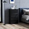 Chest of Drawers with 5 Drawers Modern Style Drawer Unit for Bedroom Entrance Living Room 55x34x100 cm Black
