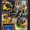 2.4G 1/64 App Remote Control Alloy Forklift Truck Mini Speed-Regulating Car With Music Led Lights Engineer Vehicle Desktop Toys
