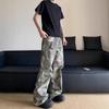 Tuta Camouflage Slim Straight da Uomo con Tasche Multiple - Pantaloni a Zampa Hip-Hop