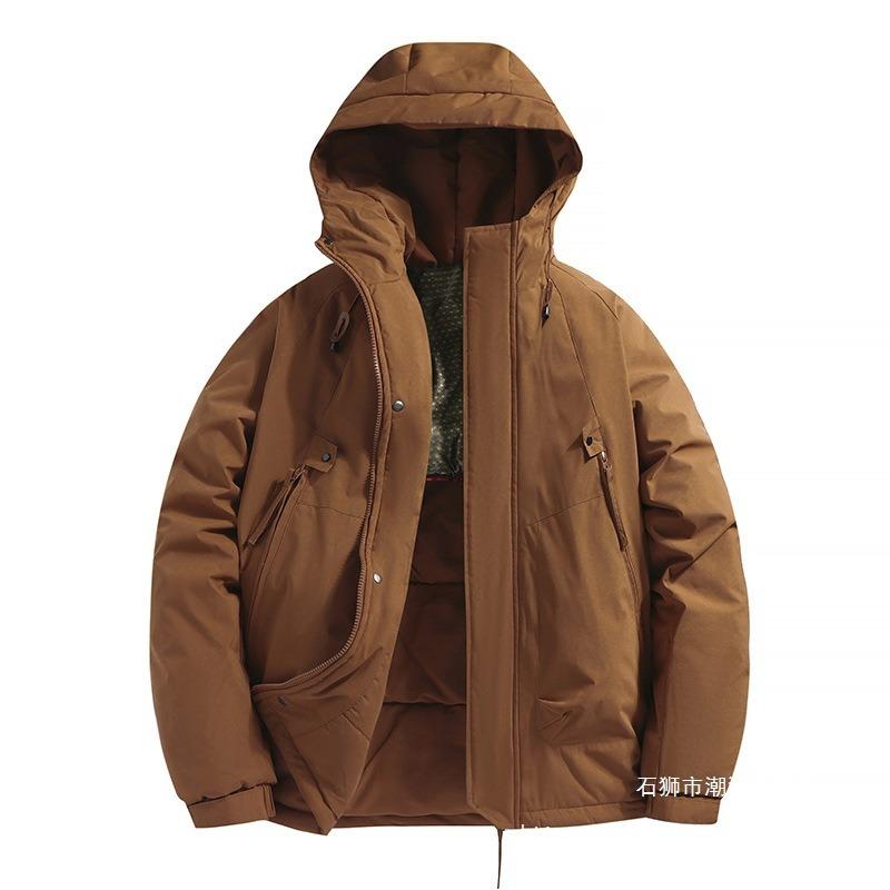 Upgraded graphene jacket men's, trendy brand couple hooded cotton clothes, windproof, waterproof and thickened mountaineering clothes