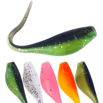 50pcs/bag Bass Soft Lure Soft Lures for Pike Swimbaits With Salt Silicone Artificial Baits Tackle