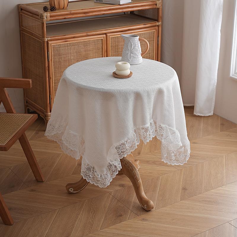 Nordic Simple Linen Tablecloth Household Rectangular Dining Table Cloth Ins Style Coffee Table Cover Table New Lace Cloth