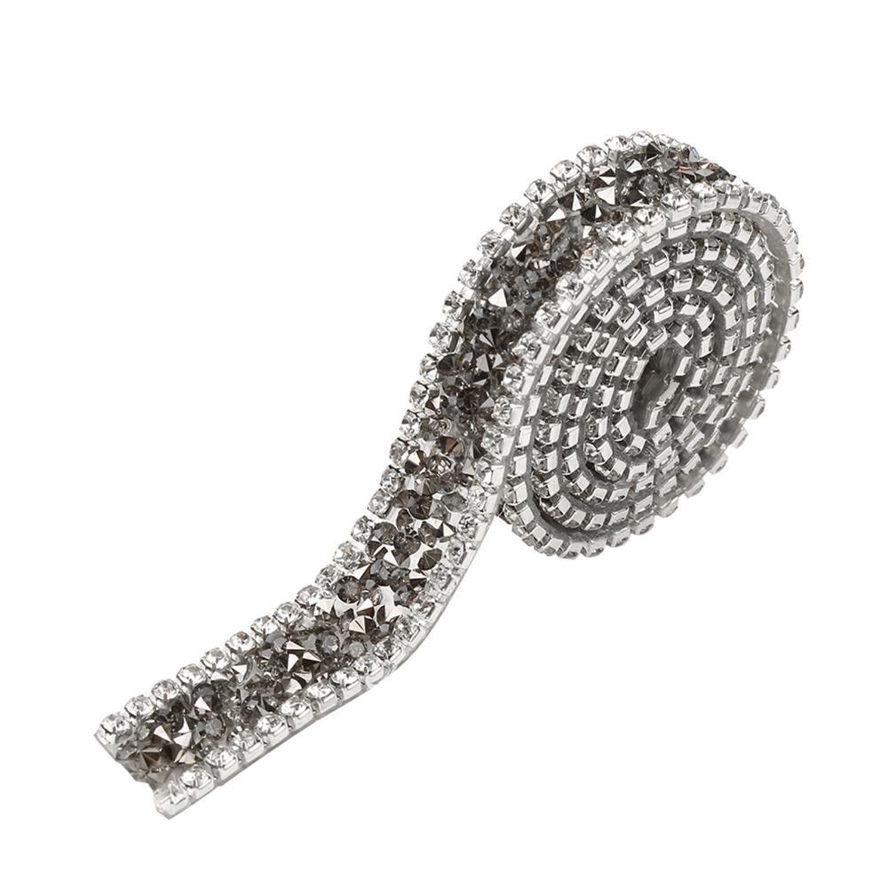 1pcs Hotfix Trim Crystal Trim Ribbon 1 Yard Length Diamond Mesh Wrap Rhinestone Ribbon  For Sewing