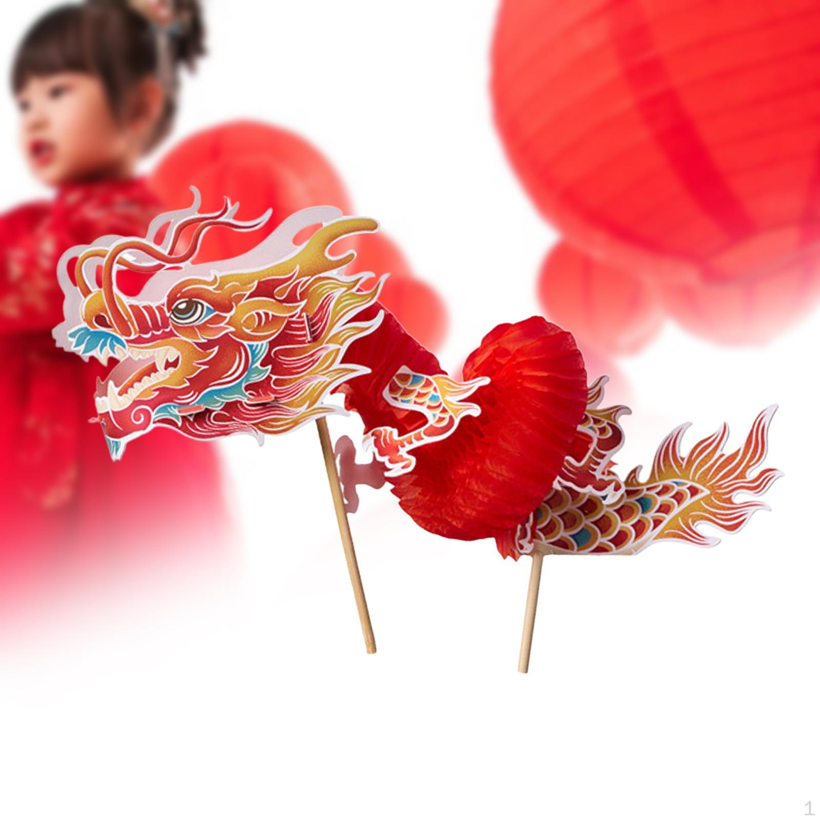 

Chinese Year Dragon Garland Lantern Folded 3D Ornaments Hanging Decoration for Shops жёлтый