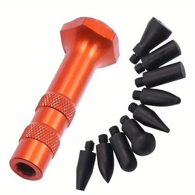 10 Stück/Set Karosserie Lackfreies Ausbeulen Knockout-Stift für Auto Dellenentfernung Lackfreies Reparaturwerkzeug Handwerkzeug für Dellenentfernung Hagel
