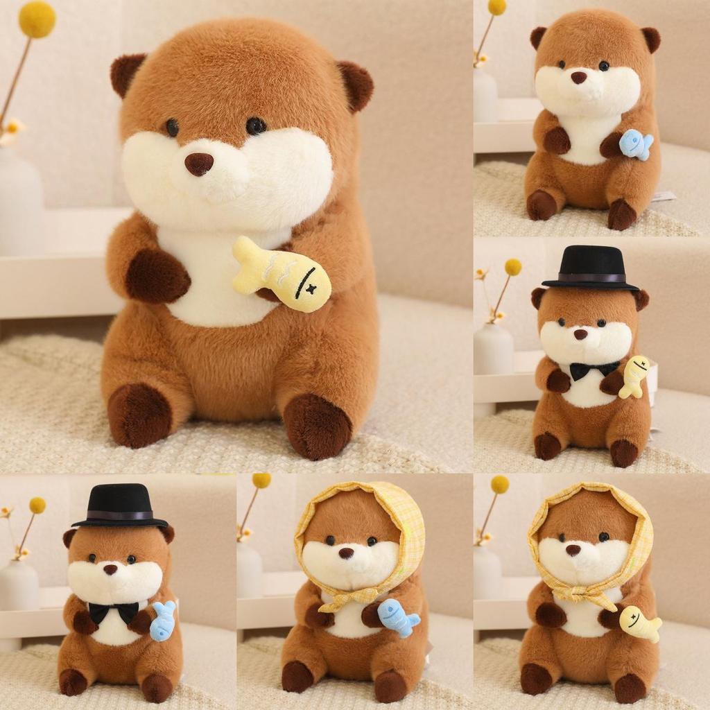 Adorable Capybara Plush Toy With Scarf And Hat Soft Pp Cotton Stuffed Animal