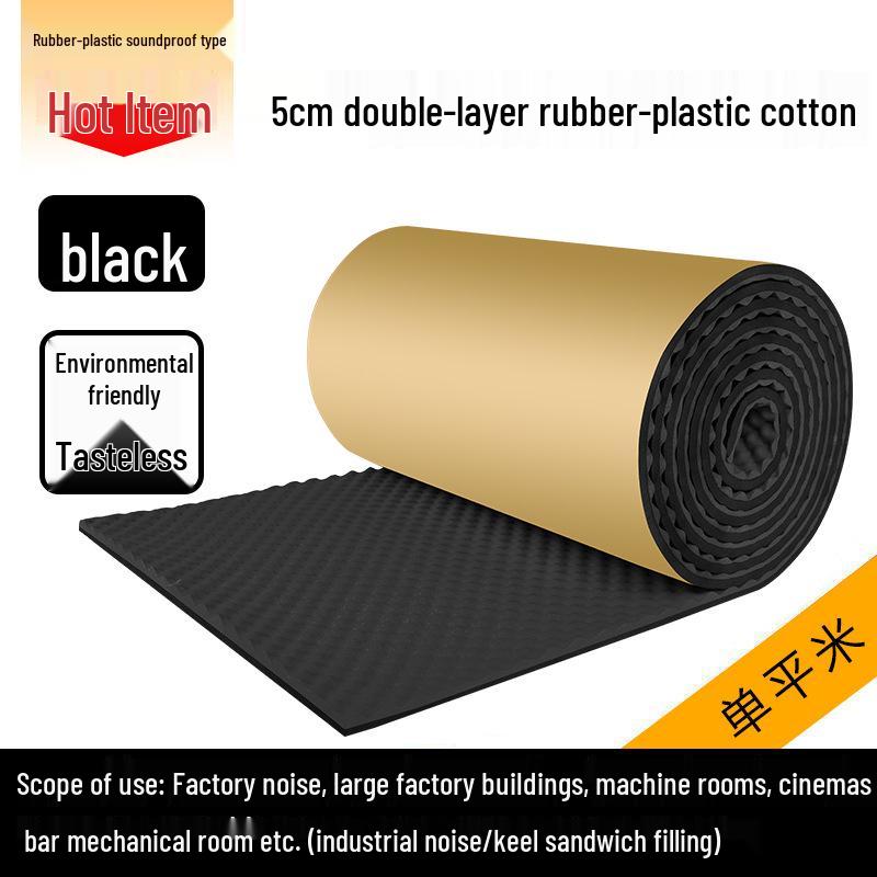 Flame-Retardant Self-Adhesive Soundproofing Panel - Noise Reduction & Absorption 