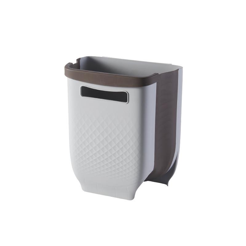 

Складной мусорный бак, кухонный мусорный бак, настенный мусорный бак, мусорный бак, монтируемый на дверь кухонного шкафа, складной мусорный бак для транспортных средств серый