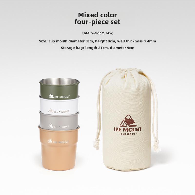 Mehrzweckbecher aus Edelstahl für den Außenbereich zum Campen, für Bier, Kaffee, Wasser und Getränke