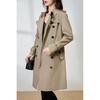 High-quality Khaki Trench Coat Women's New Spring Clothing Medium and Long Early Spring Thin Jacket Women's Clothing