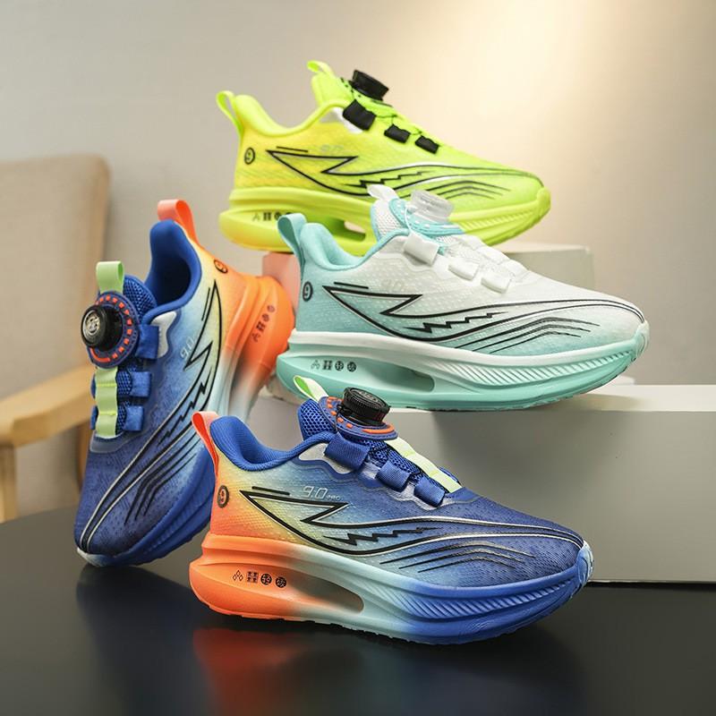 Boys Girls Kids Sneakers Breathable Lightweight Shock Absorbent Soft Sole Mesh Sport Shoes Children