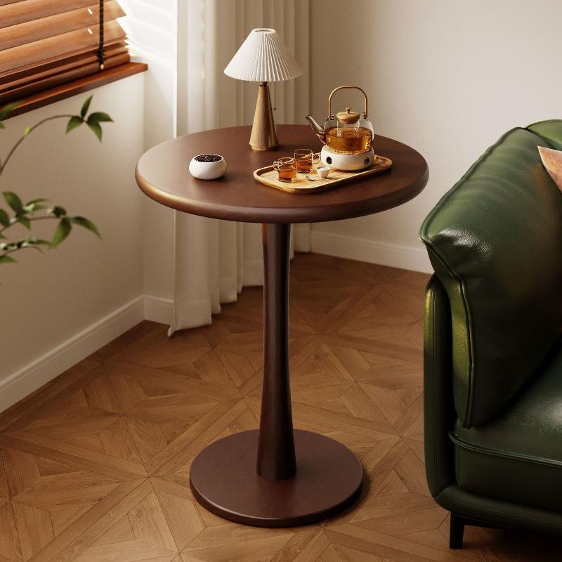 Round Coffee Table Wooden Sofas Side Tables Minimalist Modern Tea Table Luxury Living Room Center Tables Interior Furniture