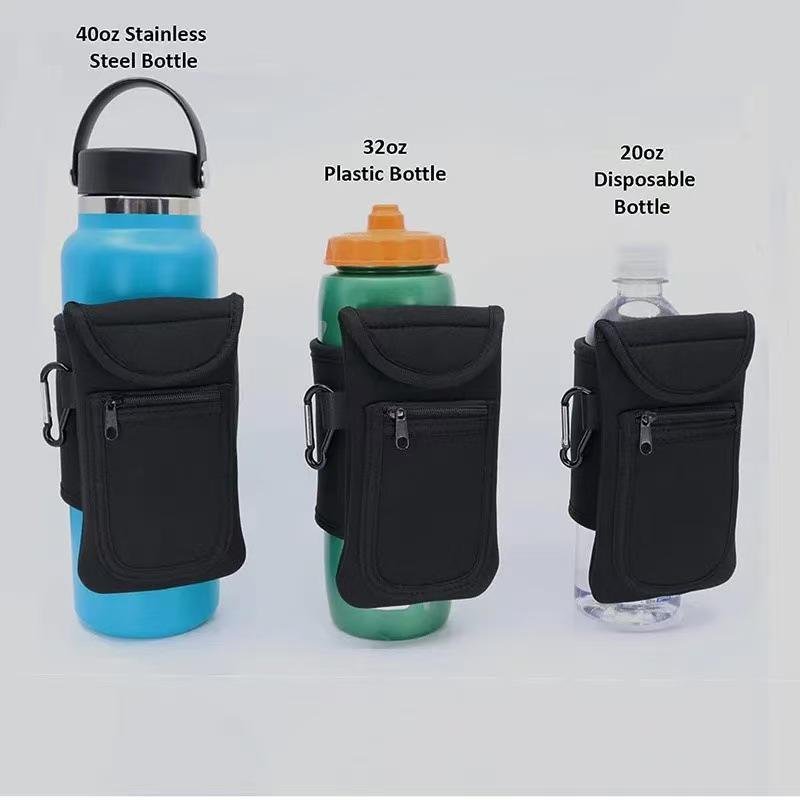 Outdoor Sports Insulated Water Bottle Bag with Magnetic Cup Holder - Large Capacity, Non-slip Design
