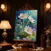 5D Frameless Pearl Painting Lotus Diy Handmade Sticky Diamond Creative Canvas Art Painting Bedroom Decoration Living Room Hanging Painting