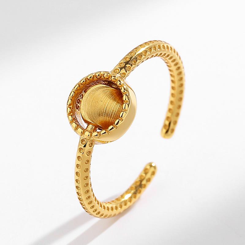 

Кольцо из стерлингового серебра S925 с бусинами «кошачий глаз» для женщин, маленькое и роскошное золотое кольцо в стиле Instagram, простое кольцо для бега во время бега